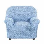 фото Еврочехол на кресло Сиена сатурно синий